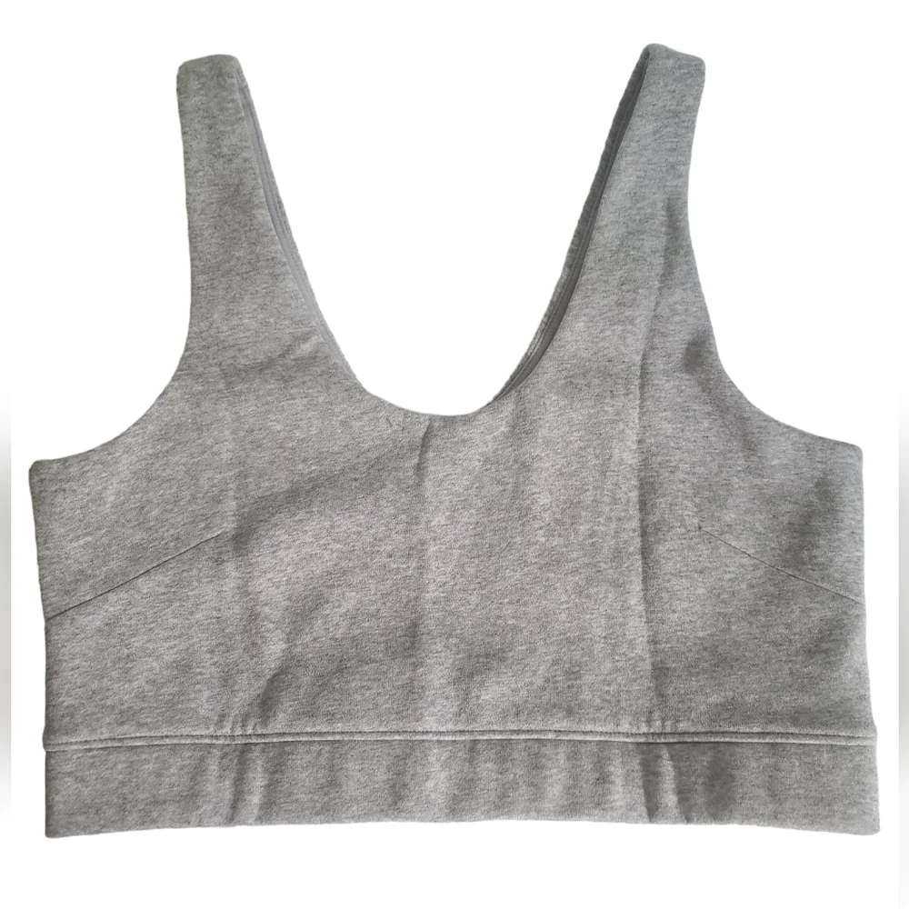 Under Armour Women's Athletic Fleece Sports Bra Bralette Gray Size Large